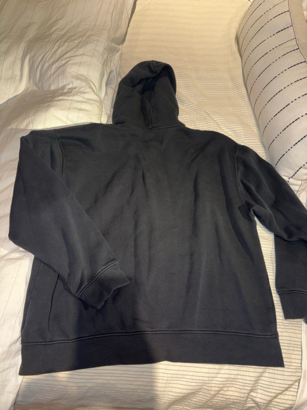 Jordan Black Full-Zip Hooded Sweatshirt with White Jumpman - Picture 2 of 4